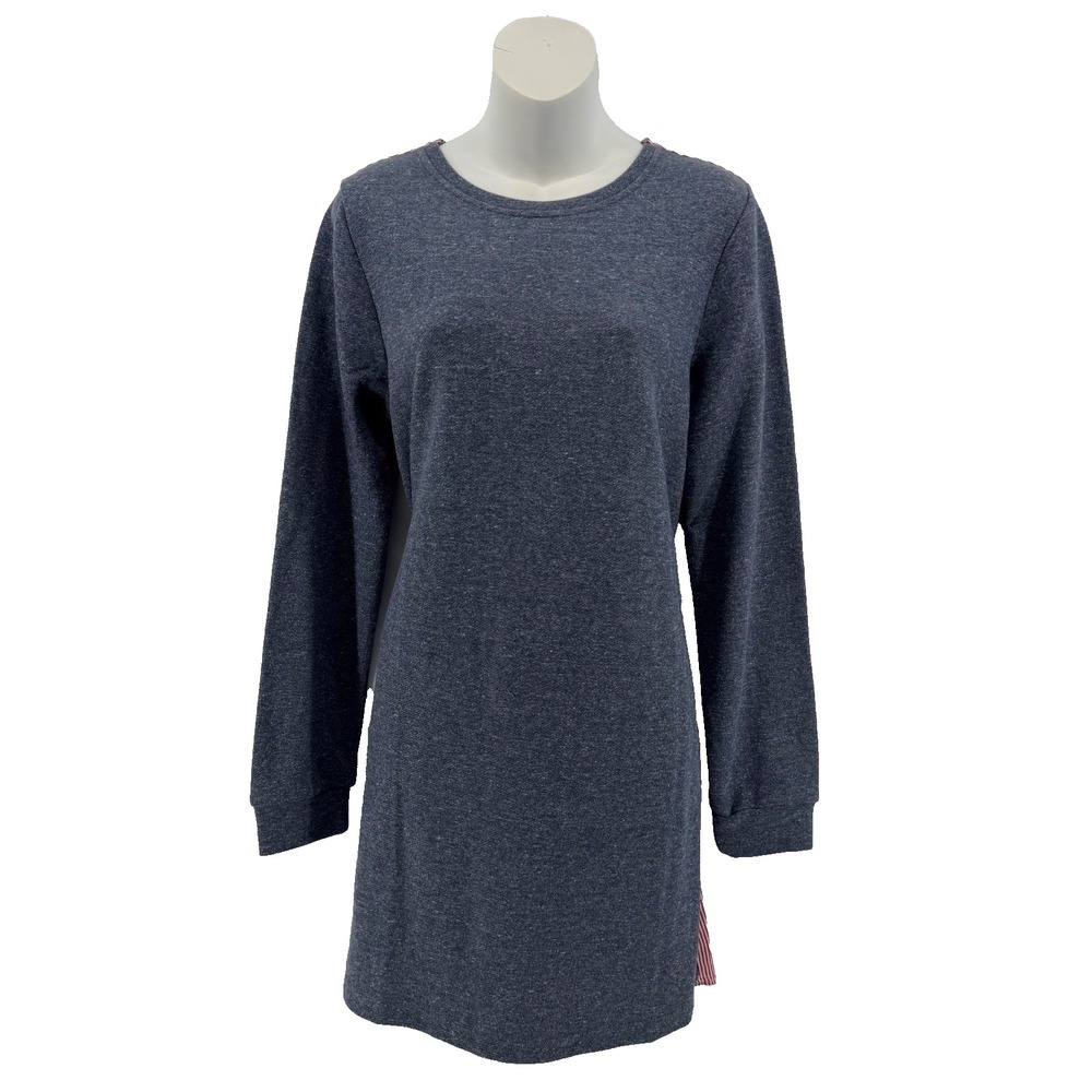 Hayden Los Angeles Knit Sweatshirt Dress Striped‎ Back Tie Waist M